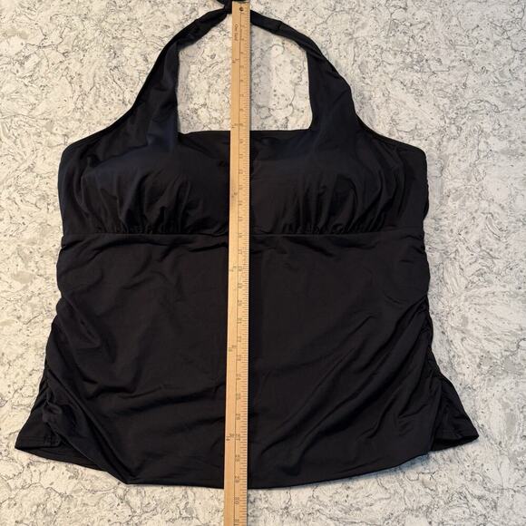 Lands End Swimsuit Womens Plus Size 26W Black Tankini 2 Piece RETRO PINUP - Picture 6 of 15